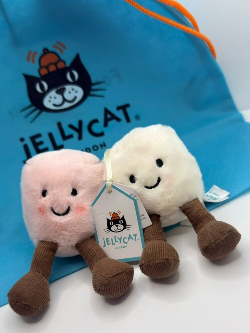 Jellycat Amuseables Pink & White Marshmallows Plush Duo Soft Toy